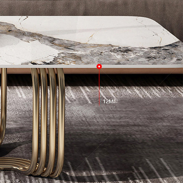 Tavolino di caffè astratto glam tavolino rettangolare per casa