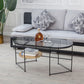 Modern X-Base Coffee Cocktail Table Glass Top Coffee Cocktail Table for Living Room Clearhalo 'Coffee & Accent Tables' 'Coffee Tables' 'coffee_tables' 'furn' 'furn_coffee_tables' 'Furniture' 'Living Room Furniture' 5809061
