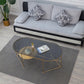 Modern X-Base Coffee Cocktail Table Glass Top Coffee Cocktail Table for Living Room Clearhalo 'Coffee & Accent Tables' 'Coffee Tables' 'coffee_tables' 'furn' 'furn_coffee_tables' 'Furniture' 'Living Room Furniture' 5809067