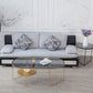 Modern X-Base Coffee Cocktail Table Glass Top Coffee Cocktail Table for Living Room Clearhalo 'Coffee & Accent Tables' 'Coffee Tables' 'coffee_tables' 'furn' 'furn_coffee_tables' 'Furniture' 'Living Room Furniture' 5809070