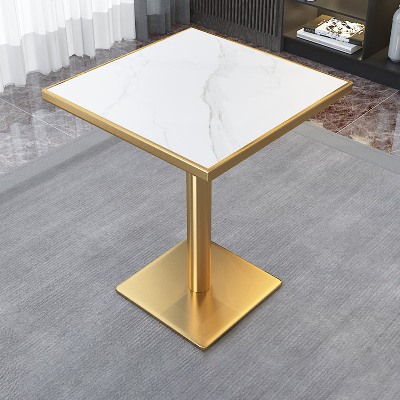 Glam Pedestal Coffee Table Set Slate Rectangular Coffee Table Set for Home Gold White Square Clearhalo 'Coffee & Accent Tables' 'Coffee Tables' 'coffee_tables' 'furn' 'furn_coffee_tables' 'Furniture' 'Living Room Furniture' 5809158