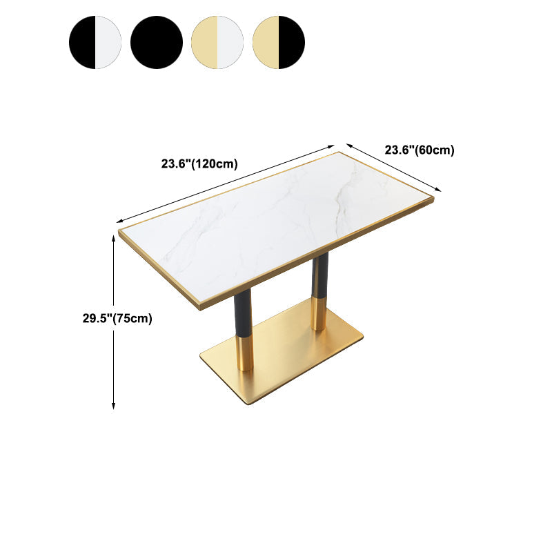 Glam Pedestal Coffee Table Set Slate Rectangular Coffee Table Set for Home Clearhalo 'Coffee & Accent Tables' 'Coffee Tables' 'coffee_tables' 'furn' 'furn_coffee_tables' 'Furniture' 'Living Room Furniture' 5809166