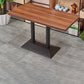29.53" Tall Contemporary Style Coffee Cocktail Table Metal Pedestal Coffee Table Walnut Rectangular Clearhalo 'Coffee & Accent Tables' 'Coffee Tables' 'coffee_tables' 'furn' 'furn_coffee_tables' 'Furniture' 'Living Room Furniture' 5809185