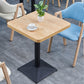 29.53" Tall Contemporary Style Coffee Cocktail Table Metal Pedestal Coffee Table Natural Square Clearhalo 'Coffee & Accent Tables' 'Coffee Tables' 'coffee_tables' 'furn' 'furn_coffee_tables' 'Furniture' 'Living Room Furniture' 5809186