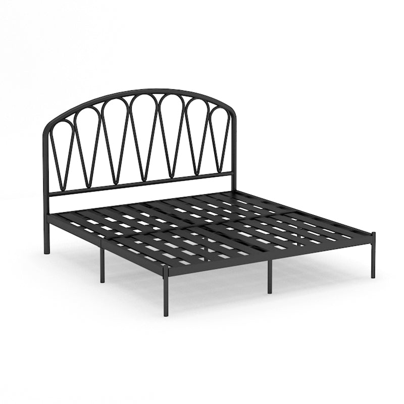 Metalen glamour open frame bed 45 "lang standaardbed met hoofdeinde