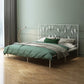 Glam 45" Tall Open-Frame Bed Metallic Bed Frame with Headboard