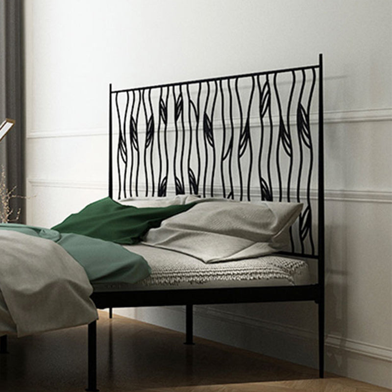 Glam 45" Tall Open-Frame Bed Metallic Bed Frame with Headboard