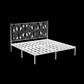 Glam 45" Tall Open-Frame Bed Metallic Bed Frame with Headboard