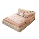 Moderne stijl standaardbed met getuft gestoffeerd hoofdeinde bodem