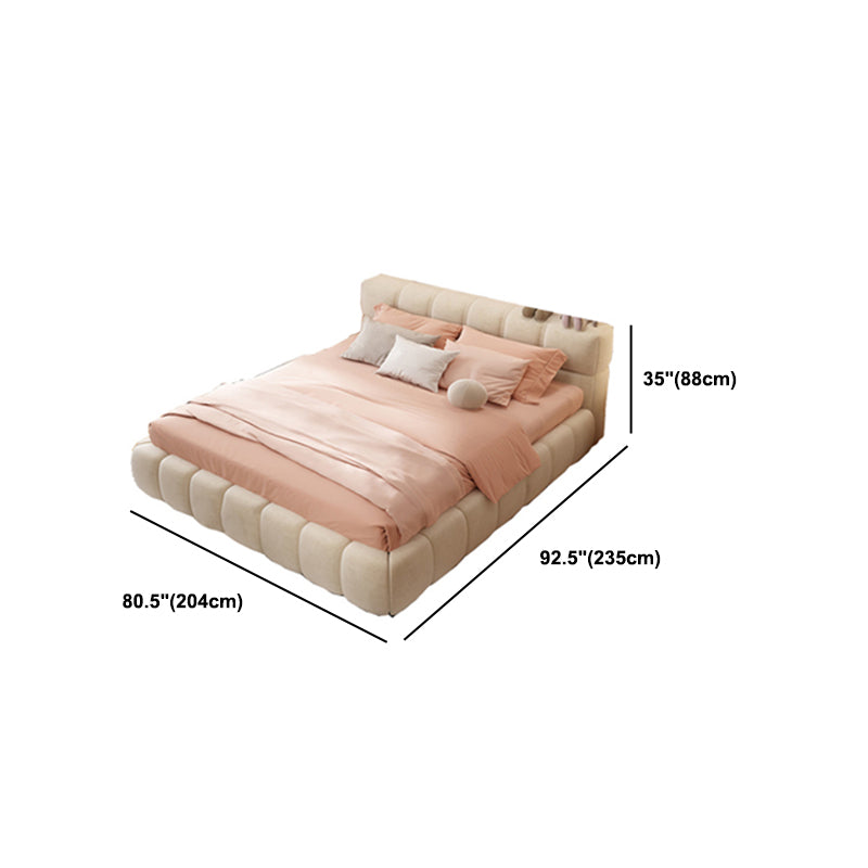 Moderne stijl standaardbed met getuft gestoffeerd hoofdeinde bodem