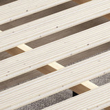 Soild Wood Bed with Camelback Panel Headboard and Metal Legs Clearhalo 'Bedroom Furniture' 'Beds' 'furn' 'furn_beds' 'Furniture' 5809436