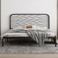 Glam Iron Open-frame bed met rechthoekige hoofdeinde en metalen benen