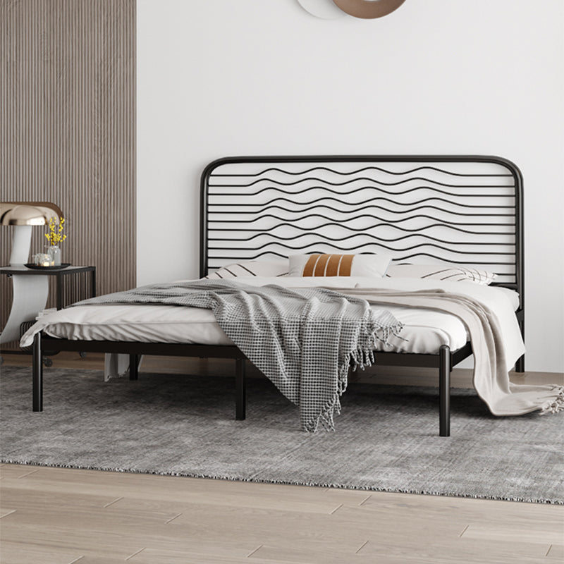 Glam Iron Open-frame bed met rechthoekige hoofdeinde en metalen benen