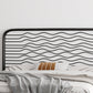 Glam Iron Open-frame bed met rechthoekige hoofdeinde en metalen benen