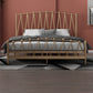 Glam Iron Frame Bed with Open-Frame Arched Headboard and Metal Legs
