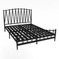 Glam Iron Frame Bed with Open-Frame Arched Headboard and Metal Legs