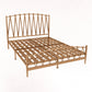 Glam Iron Frame Bed with Open-Frame Arched Headboard and Metal Legs