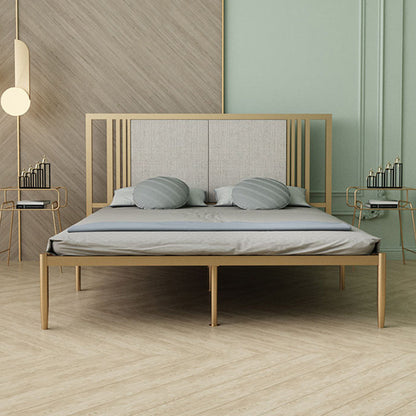 IJzerframepaneel BEB met rechthoekige gestoffeerd hoofdeinde en metalen benen