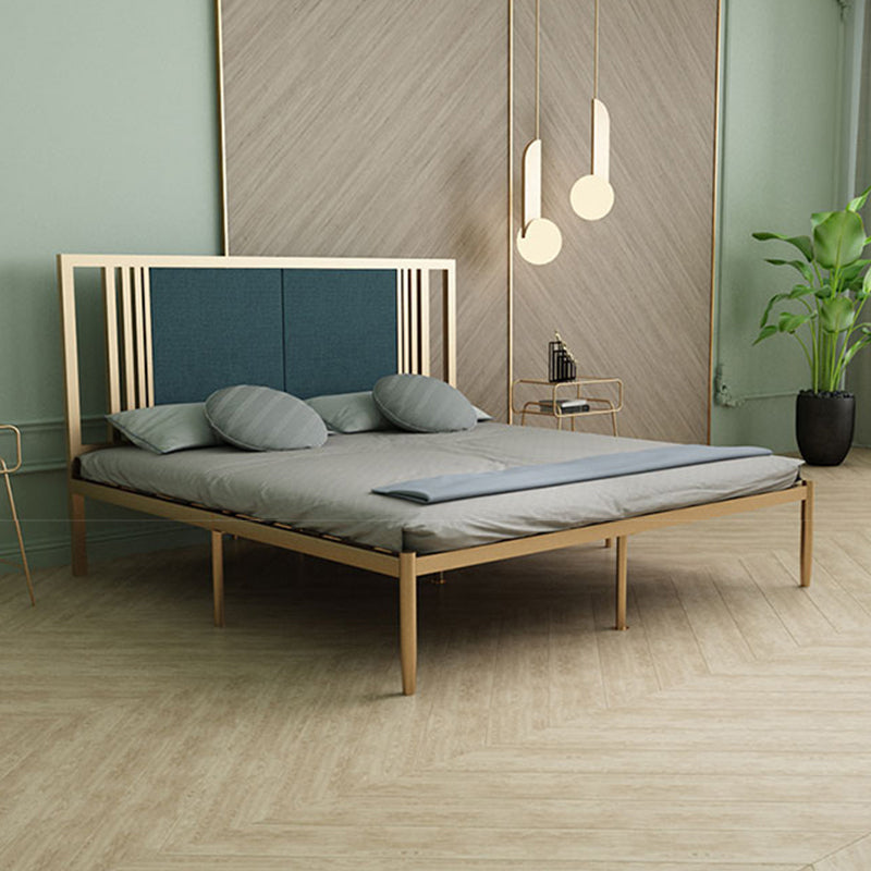 IJzerframepaneel BEB met rechthoekige gestoffeerd hoofdeinde en metalen benen