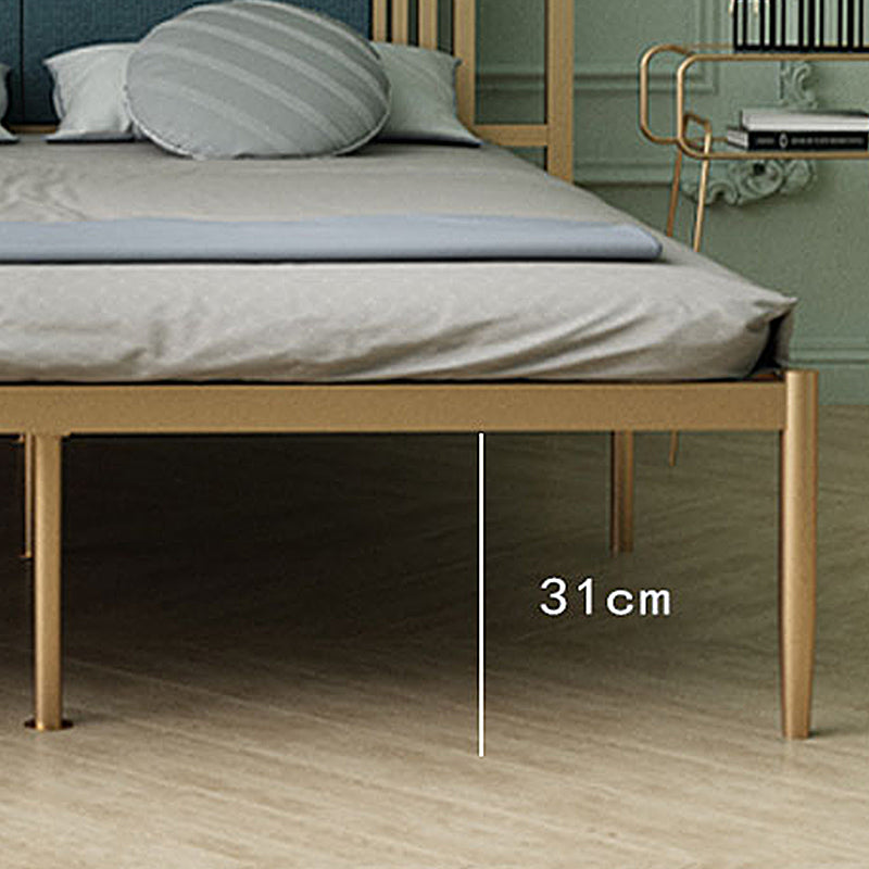 IJzerframepaneel BEB met rechthoekige gestoffeerd hoofdeinde en metalen benen