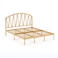 Iron Open-Frame Bed with Arched Headboard and Metal Legs Bed
