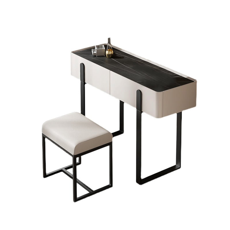 Consejo contemporáneo de tocador de piedra Tope Tope Tope con taburetes con taburetes