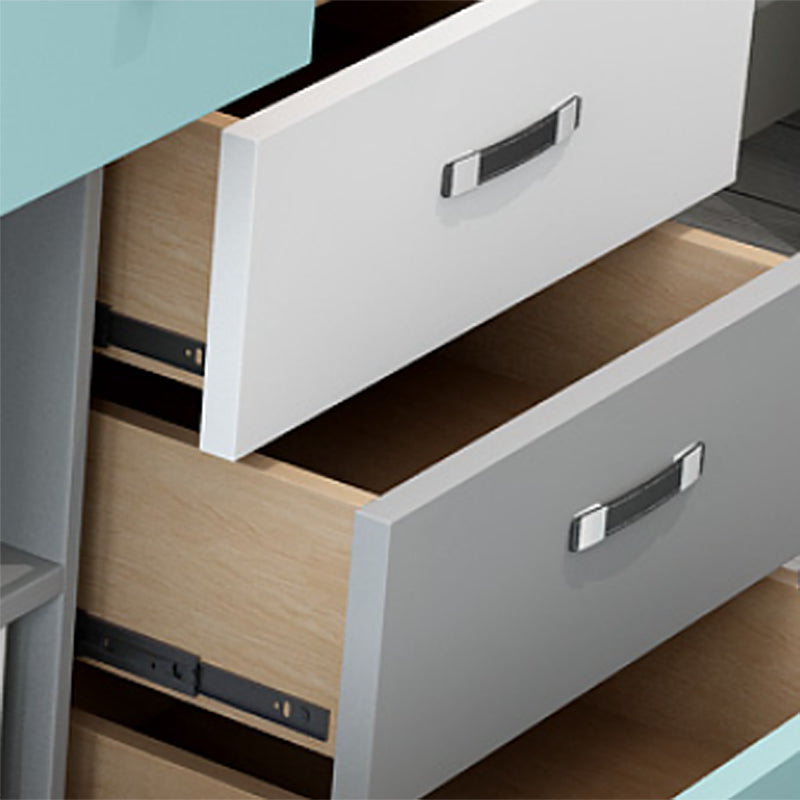 Holzflip-Top-Waschtisch-Set moderner natürlicher Waschtisch mit Schubladen