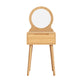 Scandinavisch massief houten dressoir 1-lading ijdelheid tafel met ontlasting en spiegel