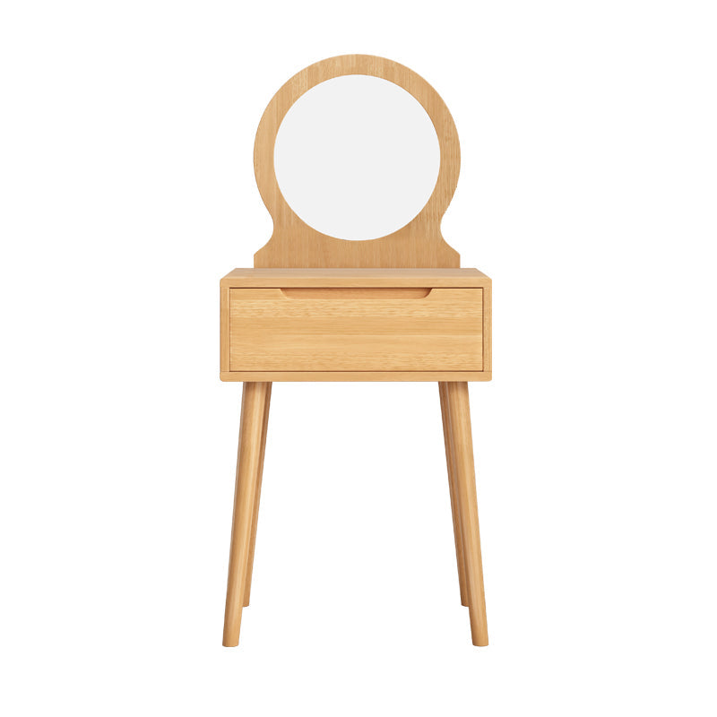 Scandinavisch massief houten dressoir 1-lading ijdelheid tafel met ontlasting en spiegel