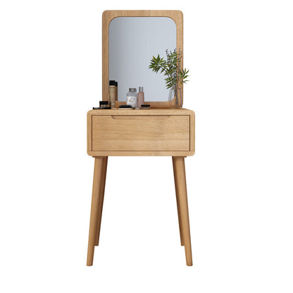 Scandinavisch massief houten dressoir 1-lading ijdelheid tafel met ontlasting en spiegel