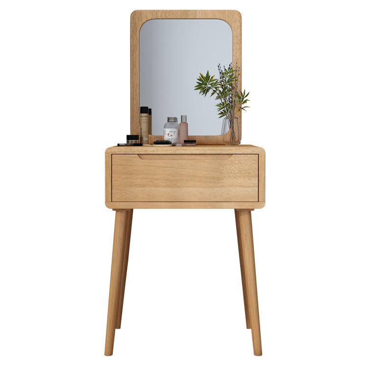 Scandinavisch massief houten dressoir 1-lading ijdelheid tafel met ontlasting en spiegel