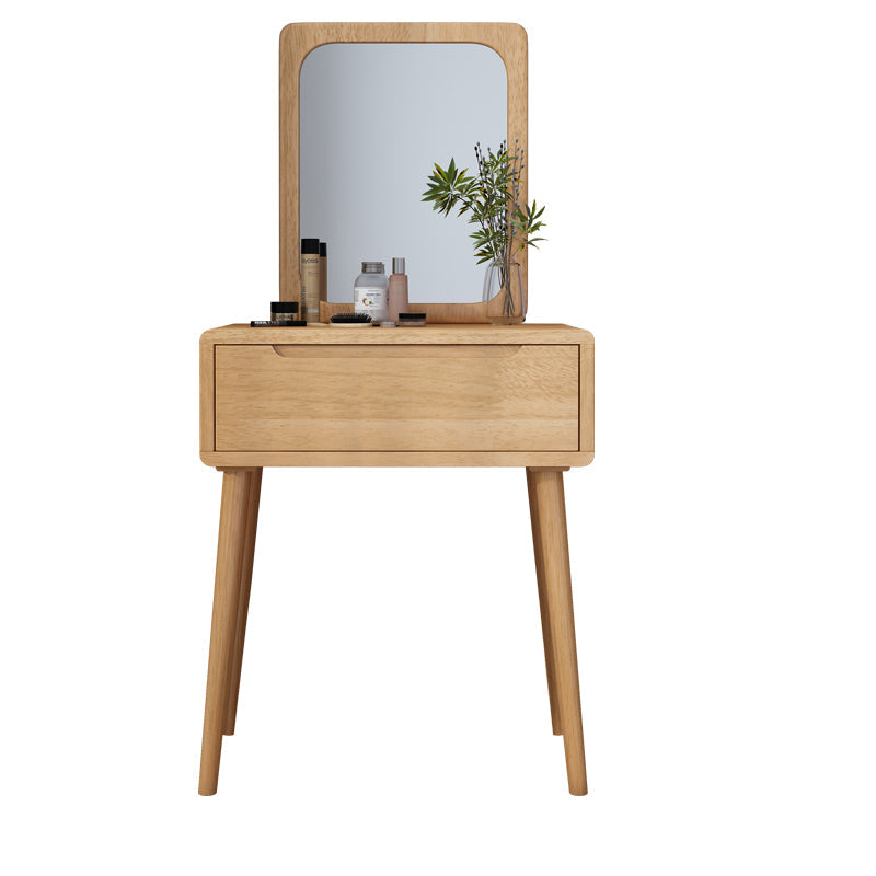 Scandinavisch massief houten dressoir 1-lading ijdelheid tafel met ontlasting en spiegel