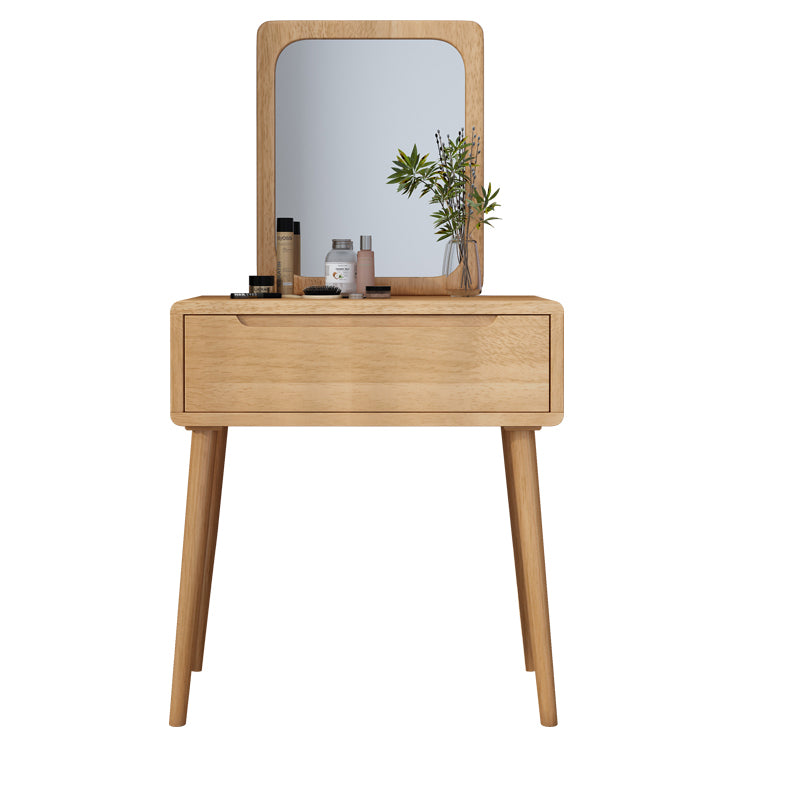 Scandinavisch massief houten dressoir 1-lading ijdelheid tafel met ontlasting en spiegel