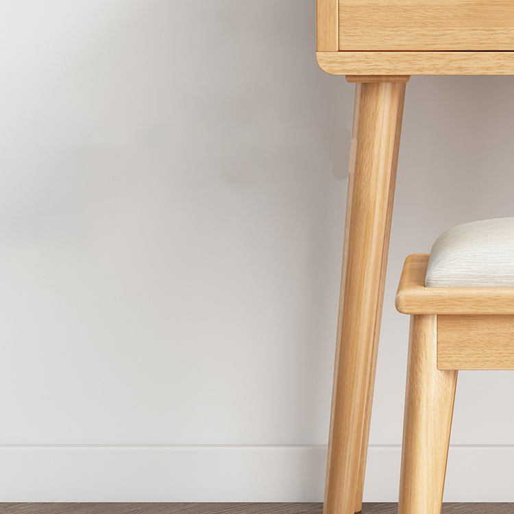 Scandinavisch massief houten dressoir 1-lading ijdelheid tafel met ontlasting en spiegel