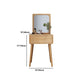 Scandinavisch massief houten dressoir 1-lading ijdelheid tafel met ontlasting en spiegel