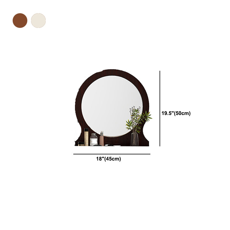 Scandinavisch massief houten dressoir 1-lading ijdelheid tafel met ontlasting en spiegel