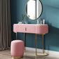 Glam Marble Top Vanity Table 30.15" H Makeup Dressing Table Set Clearhalo 'Bedroom Furniture' 'furn' 'furn_makeup_vanities' 'Furniture' 'Makeup Vanities' 'makeup_vanities' 5810423