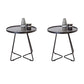17.7"/19.7" Tall Metal Round Tray Top Side Table Iron Sled End Table