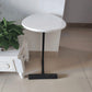 Nordic C Side Table Round Minimalist Solid Wood End Table for Living Room