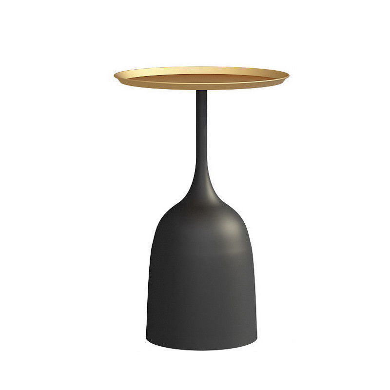 Pedestal Tray Top End Table Mid-Century Round Minimalist Side Table