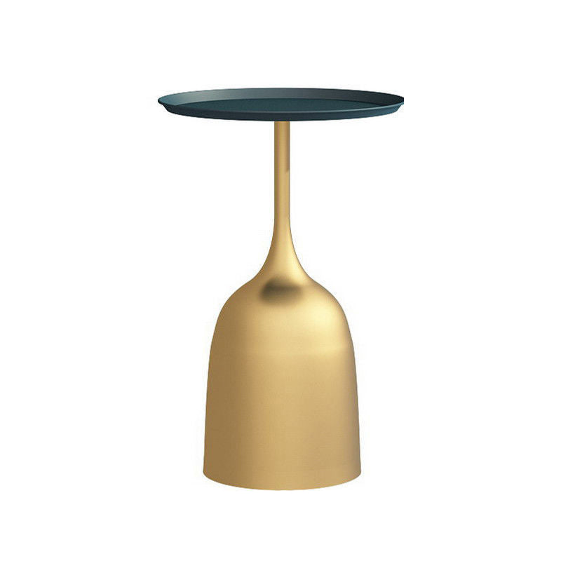 Pedestal Tray Top End Table Mid-Century Round Minimalist Side Table