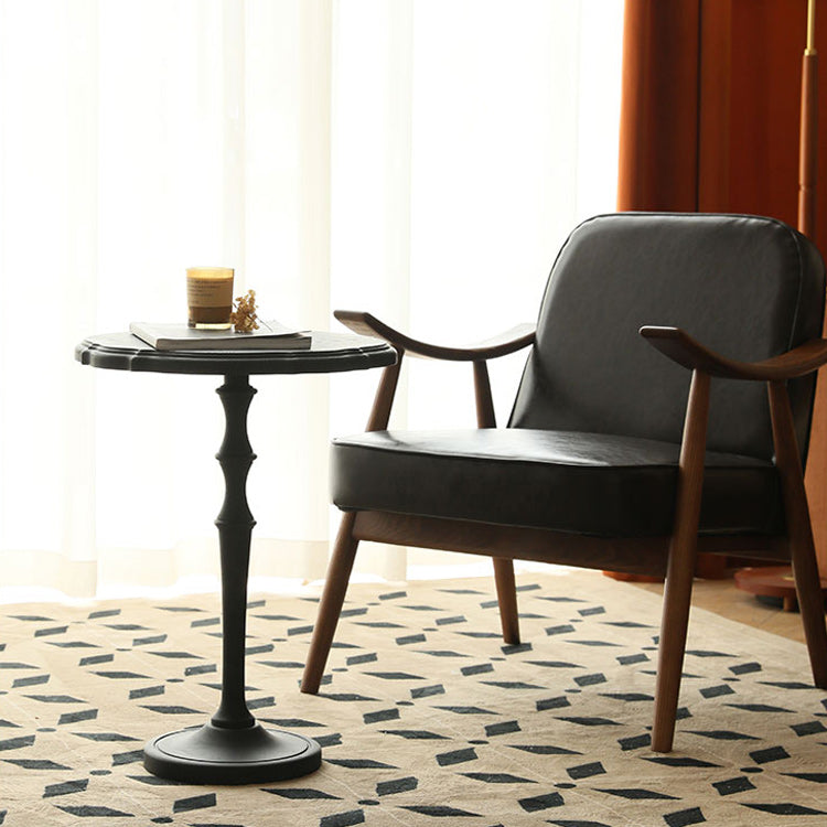 Tavolo rotondo in legno massiccio con base a base di piedistallo Base laterale in stile country francese