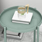 Round Metal Table Plate 4 Legs Base Tray Table Top Side Table