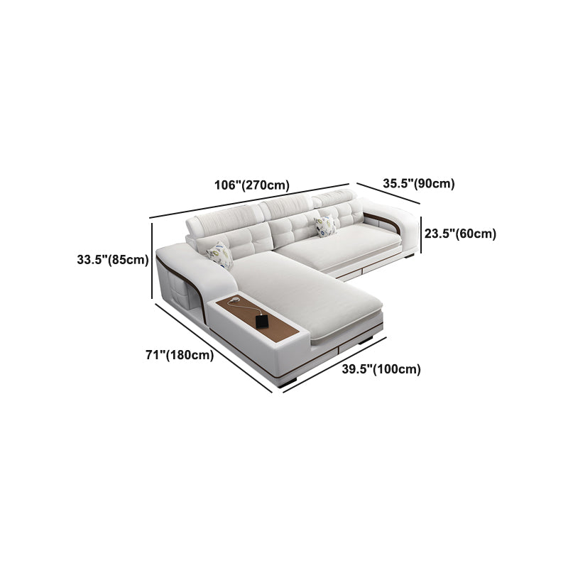 Velvet and Faux Leather Sloped Arms Modular Sectionals Sofa for Living Room Clearhalo 'furn' 'furn_sectionals' 'Furniture' 'Living Room Furniture' 'Sectionals' 5810837