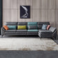 Dark Gray Pillowed Back Cushions Contemporary Stain-Resistant Sofa Clearhalo 'furn' 'furn_sectionals' 'Furniture' 'Living Room Furniture' 'Sectionals' 5810844