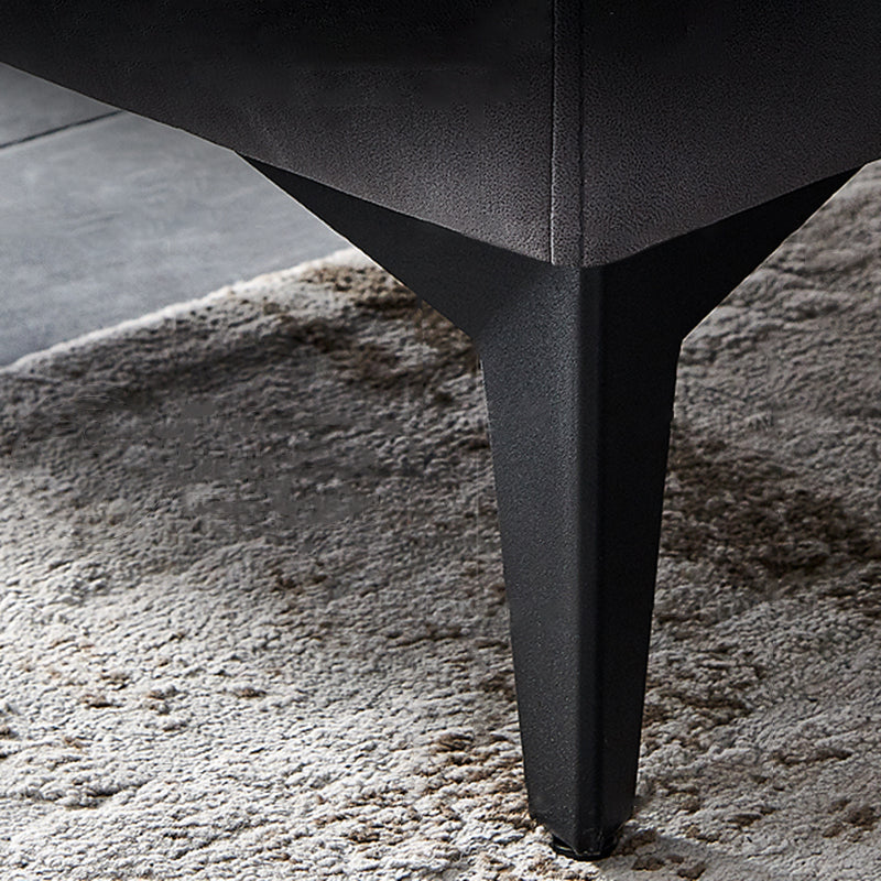 Dark Gray Pillowed Back Cushions Contemporary Stain-Resistant Sofa Clearhalo 'furn' 'furn_sectionals' 'Furniture' 'Living Room Furniture' 'Sectionals' 5810849