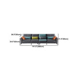 Dark Gray Pillowed Back Cushions Contemporary Stain-Resistant Sofa Clearhalo 'furn' 'furn_sectionals' 'Furniture' 'Living Room Furniture' 'Sectionals' 5810854