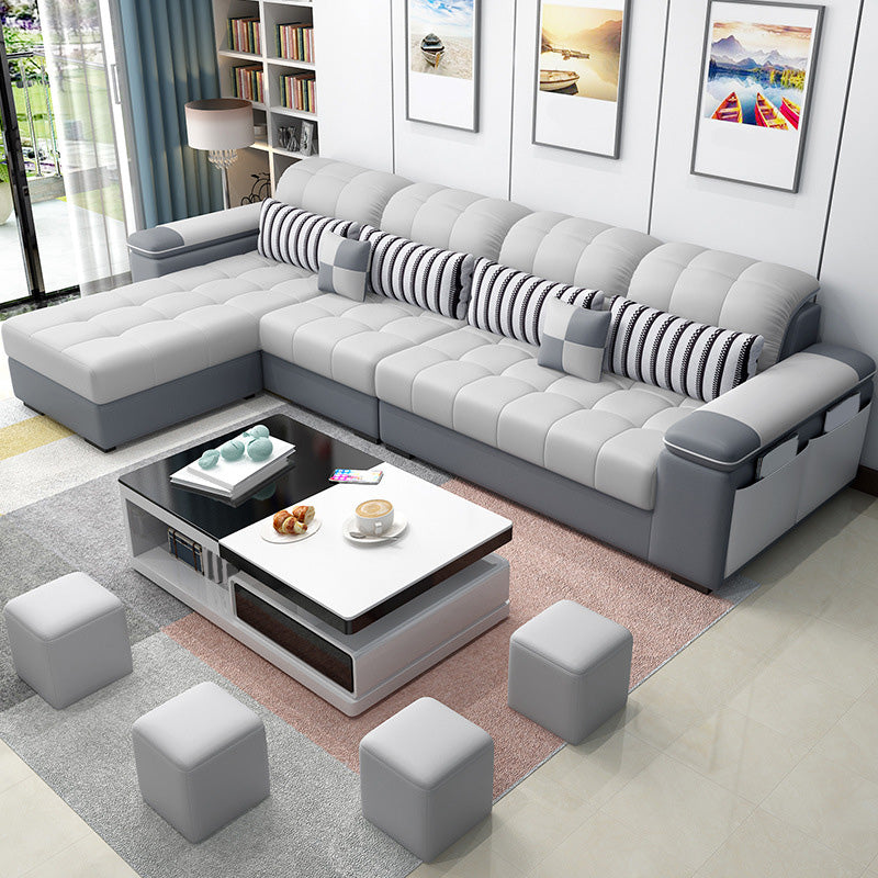Pillow Top Arm Sofa with Storage and Ottoman Included for Living Room