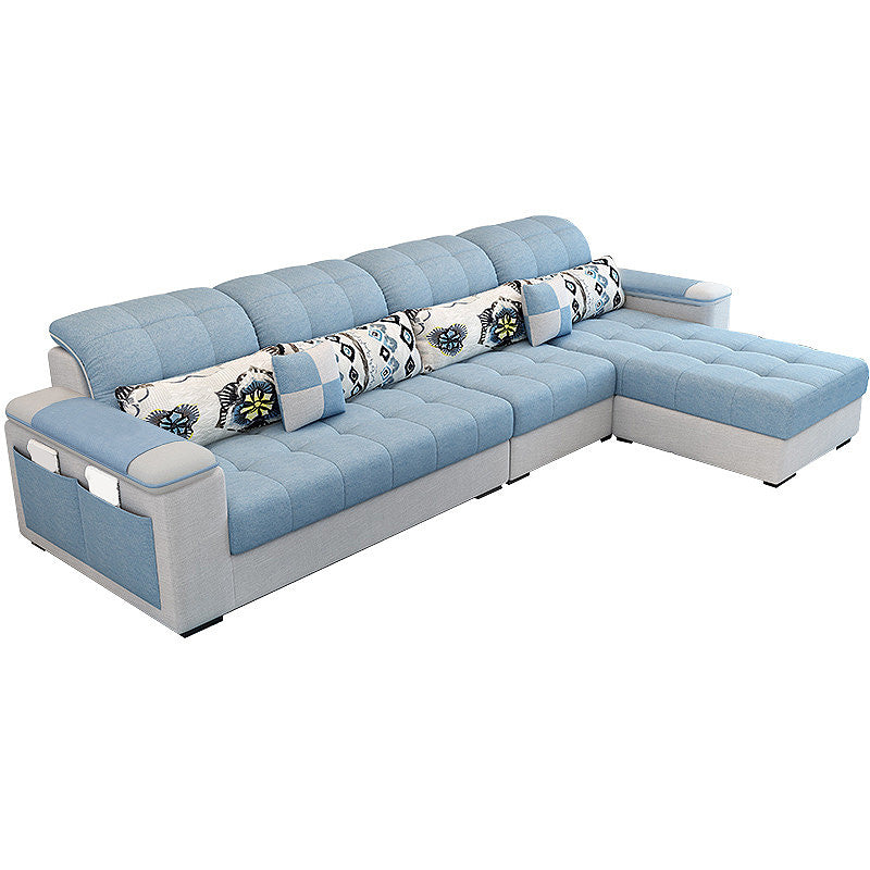 Pillow Top Arm Sofa with Storage and Ottoman Included for Living Room