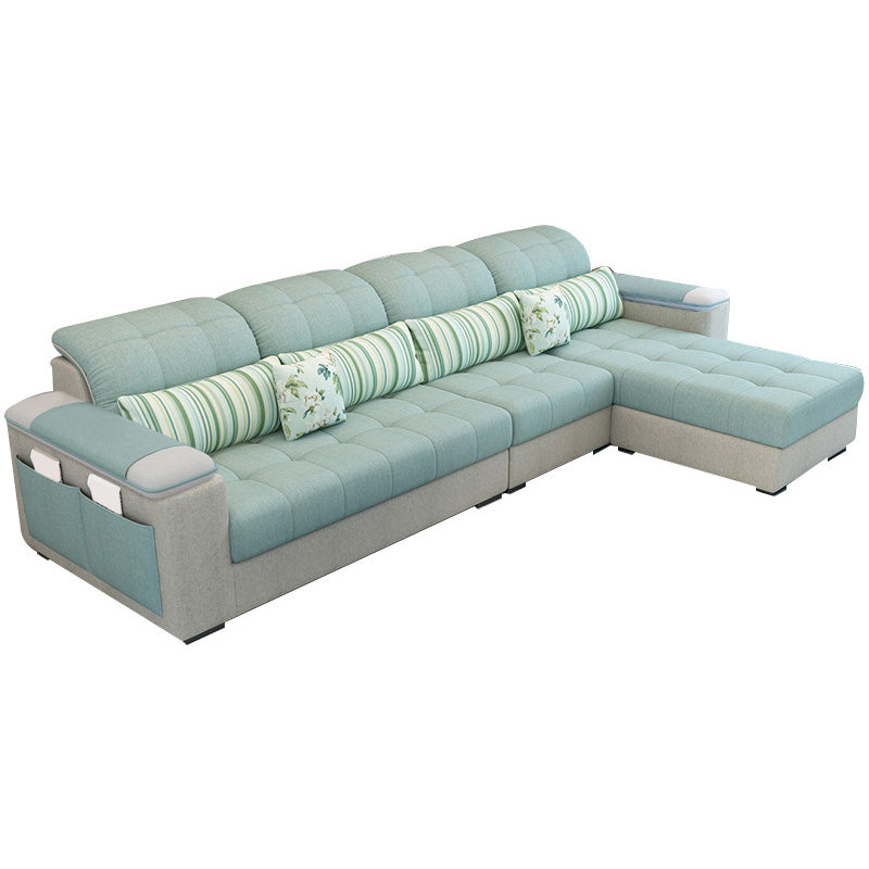 Pillow Top Arm Sofa with Storage and Ottoman Included for Living Room